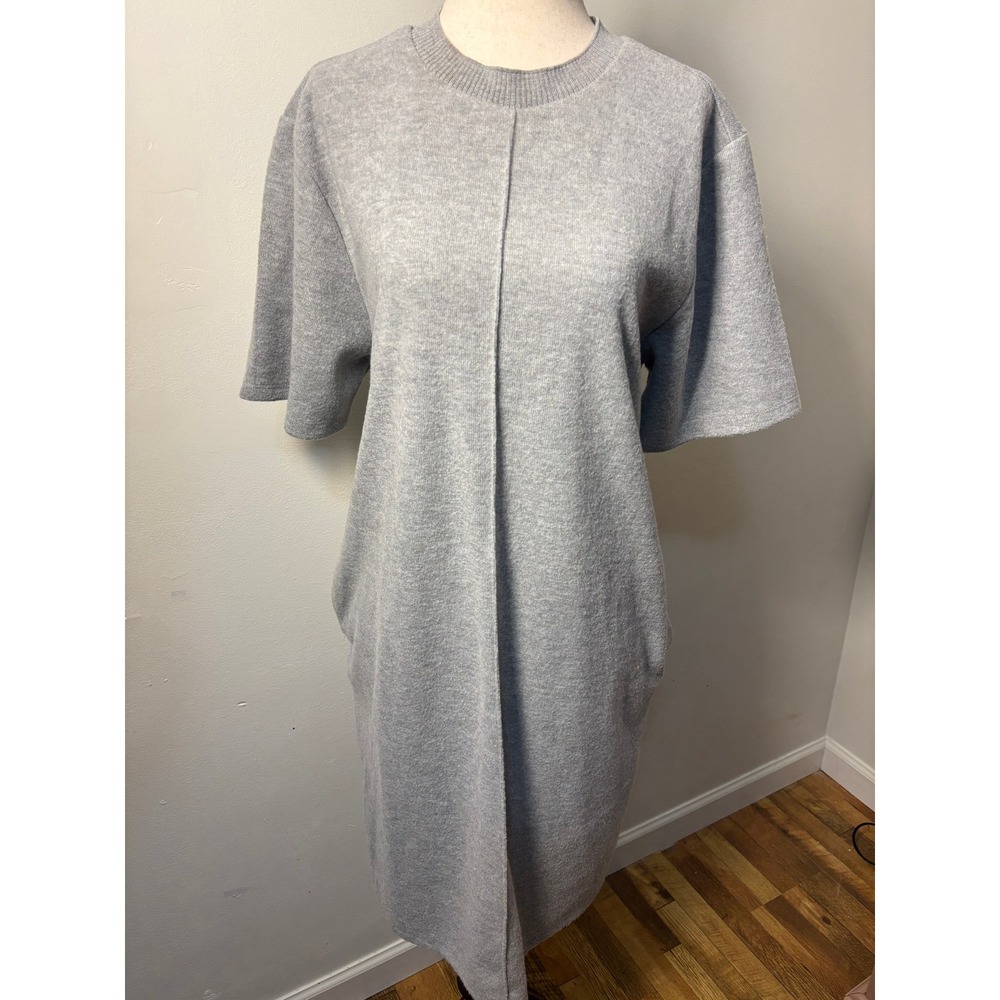 Steve Madden Sweater Dress XL Minimalist Casual Chic Cozy Midi Dress Gray